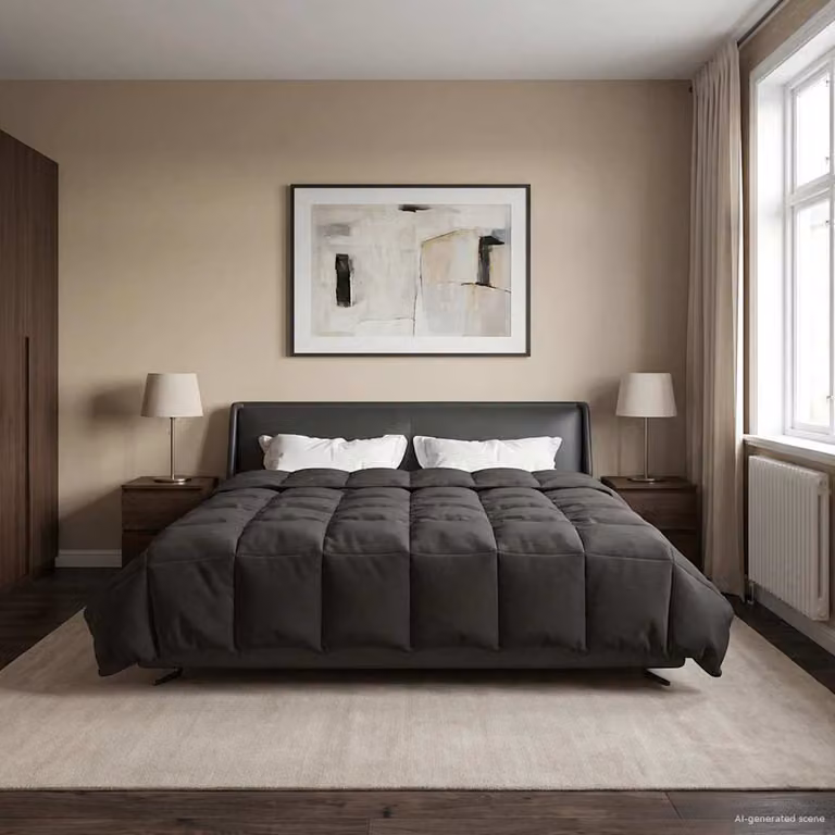 Piumone Completo Annuale 4 Stagioni vidaXL in Microfibra Traspirante e Reversibile, Antracite, 200 x 200 cm