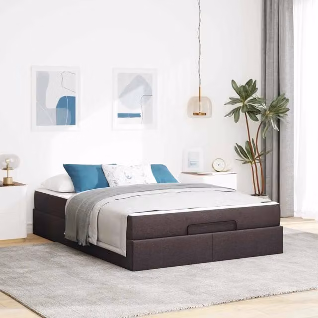 Struttura letto con materasso 2 pz Tanno Tessuto 3399490