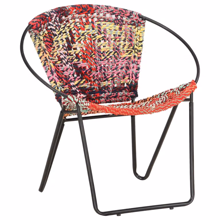 Sedia Tessuto Chindi multicolore