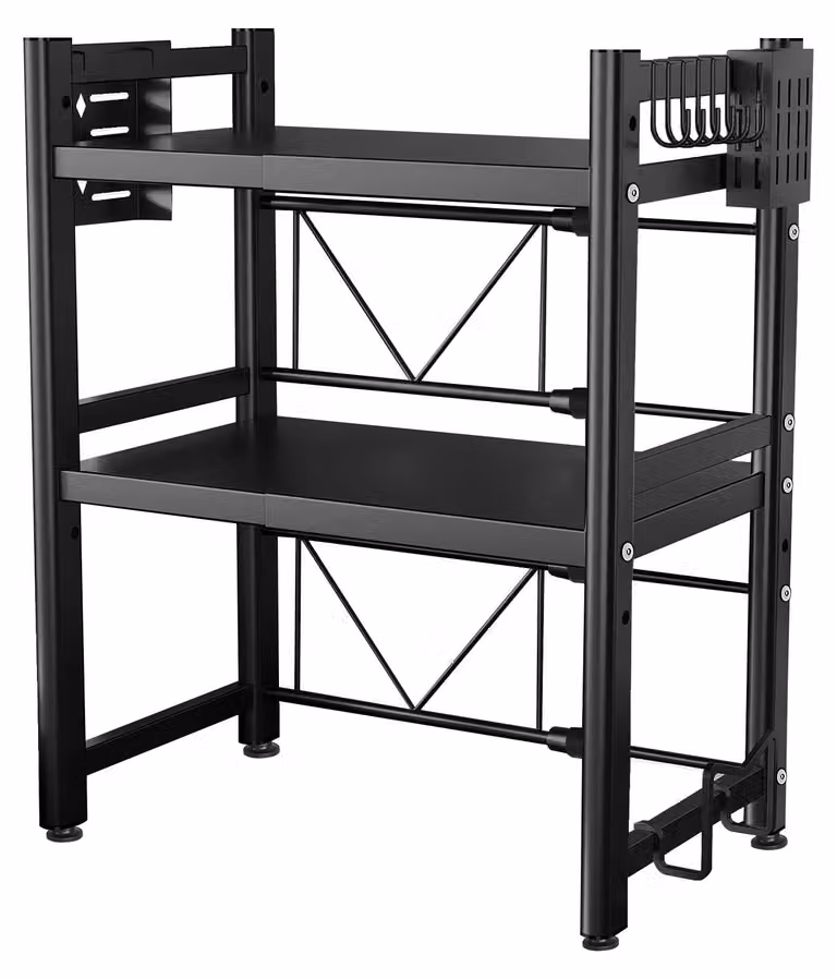 Solidchoice - Portaoggetti estraibile per microonde con 3 livelli e accessori