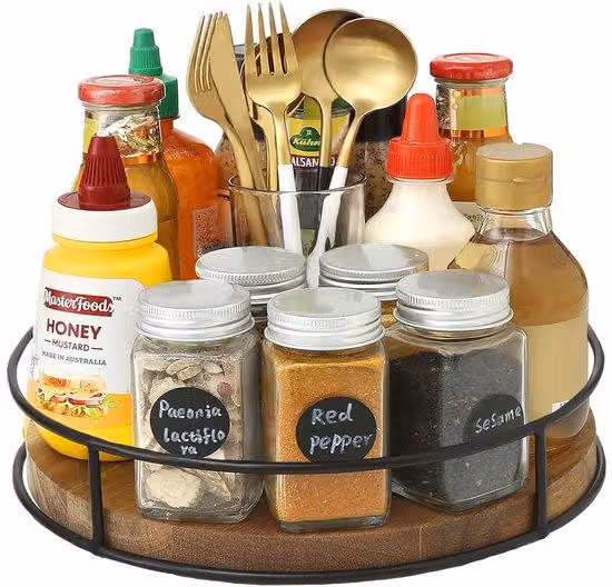 Organizzatore rotante - 360 gradi - legno - 23 cm