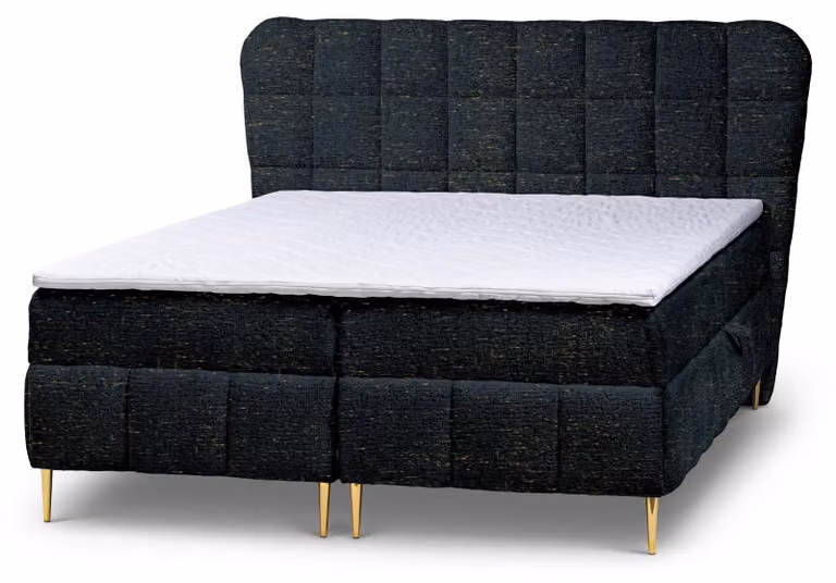 Letto con rete a molle Domy, colore Topazio scuro, dimensioni 120 x 200 cm