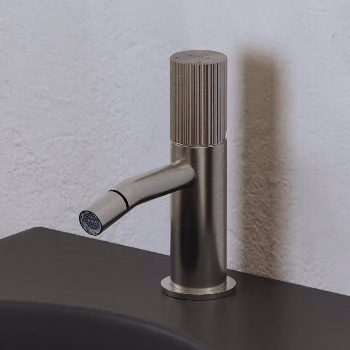 ALLUVION Neptun: miscelatore monocomando in acciaio inossidabile per bidet, senza valvola di scarico