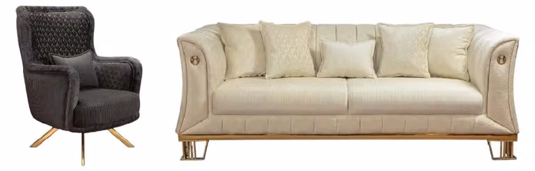 Es ist weich, bequem und so vielseitig Wohnzimmer Set (Sofagarnitur 3+1).