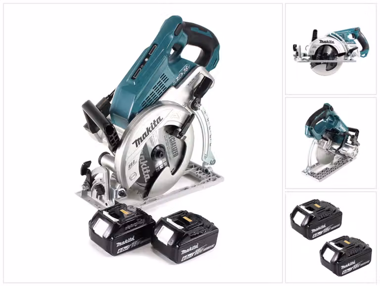 Makita DRS 780 G Sega circolare a batteria 36V ( 2x18V ) 185 mm brushless + 2x batteria 6,0Ah - senza caricabatterie