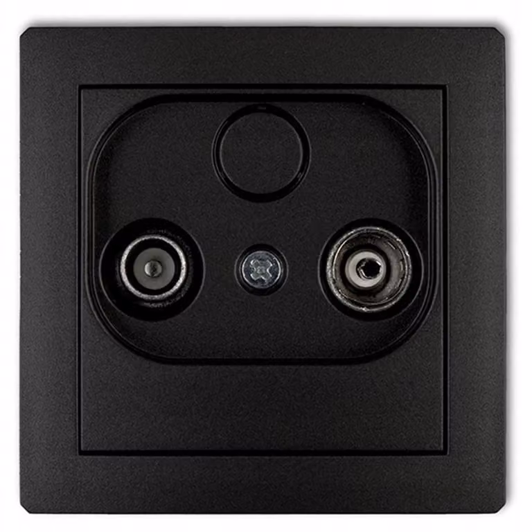 Karlik DECO, presa modulare per antenna, terminale, colore nero