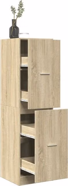 Armadietto da Farmacia vidaXL in Rovere, Colore Beige/Marrone, L/P/H: 40 x 41 x 144,5 cm