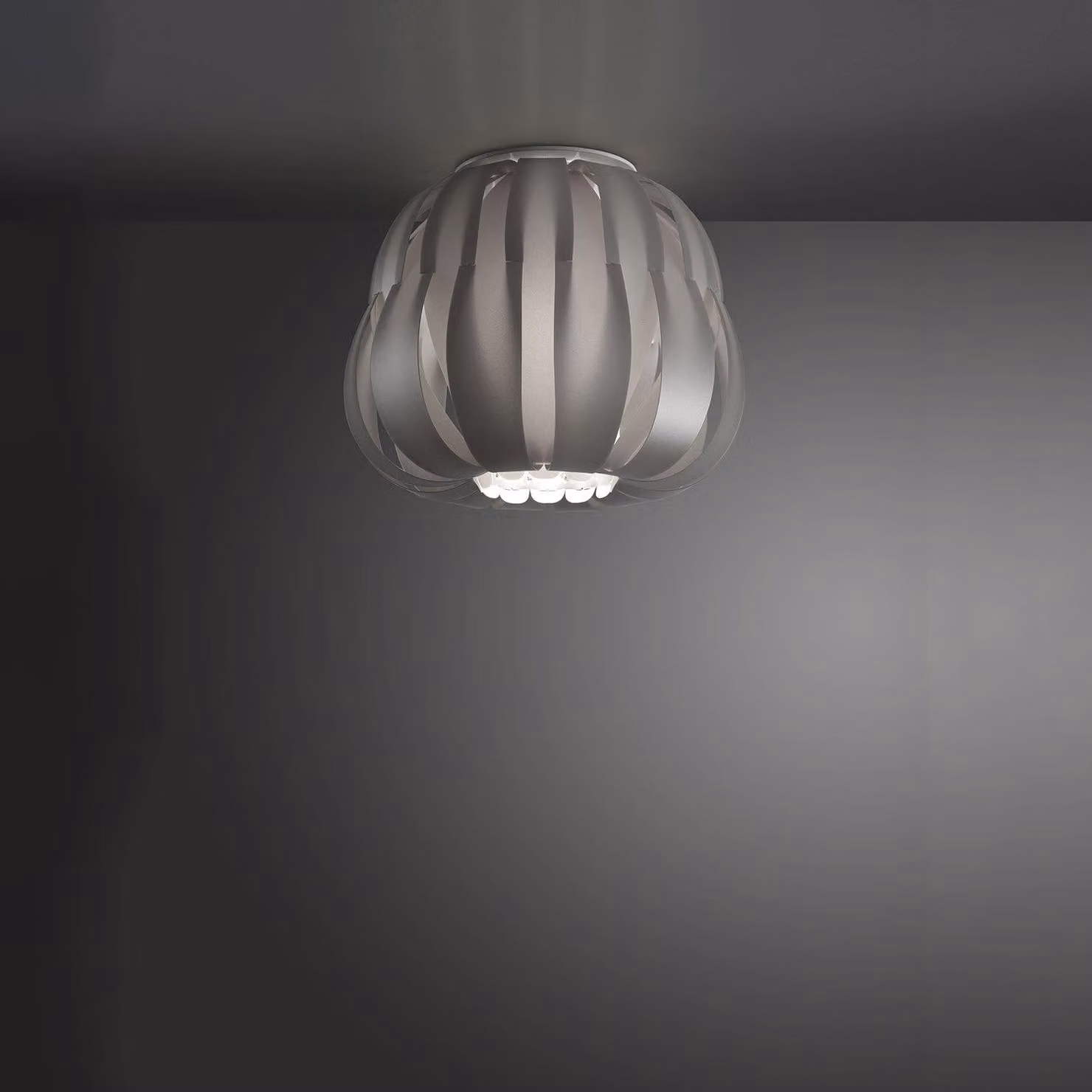 Plafoniera Moderna Queen Polilux ® Argento 1 Luce E14