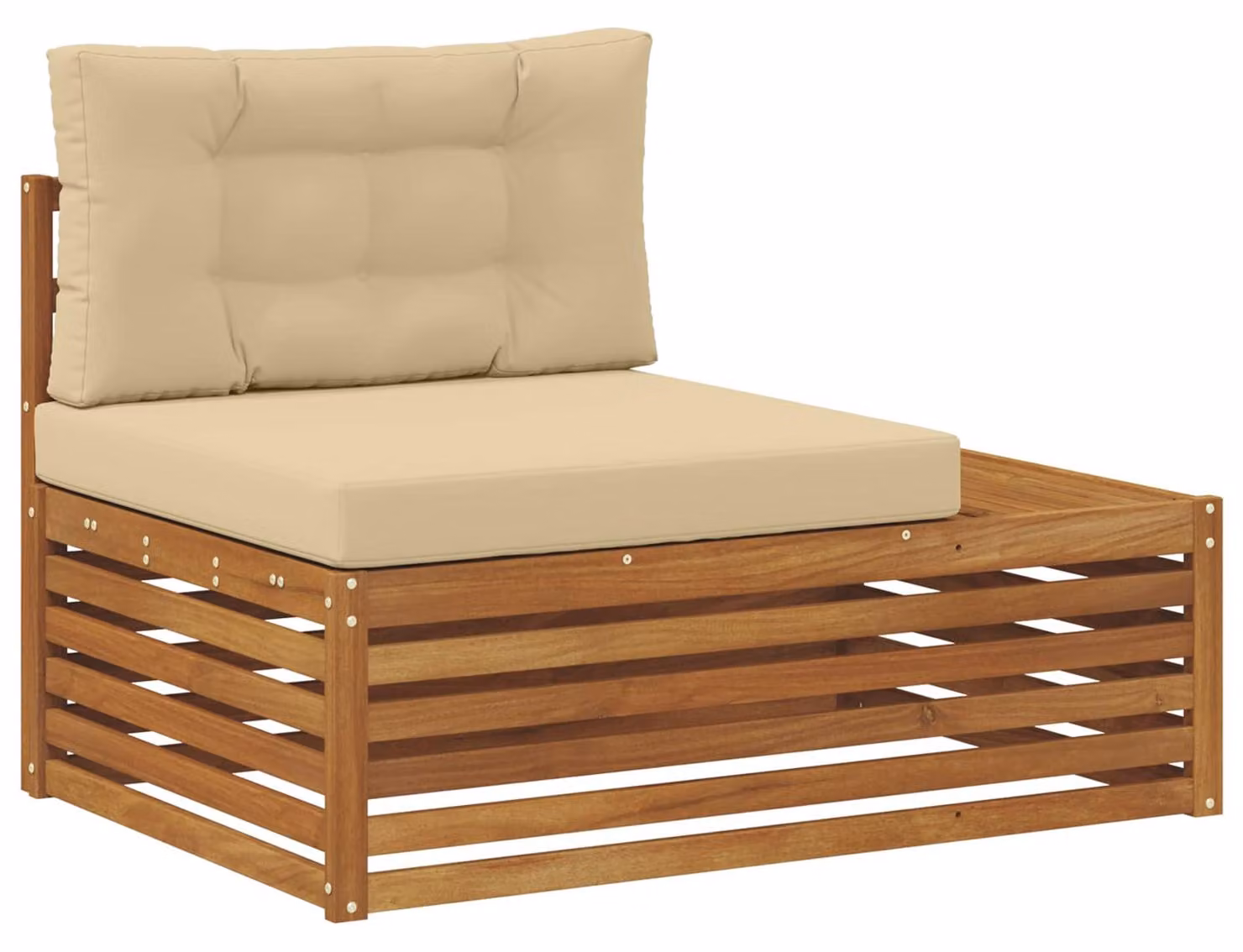 Divano Esterno Finale 3 Pezzo Naturale e Beige 115 x 83 x 73 cm
