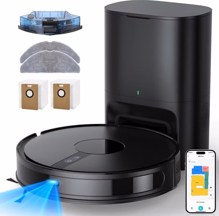 Robot aspirapolvere mop, contenitore della polvere da 3L, controllo intelligente APP, B40 plus, UE