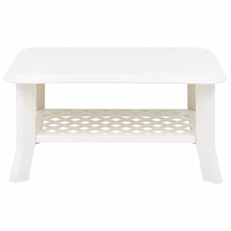 Tavolino da Salotto Bianco 90x60x46 cm in Plastica