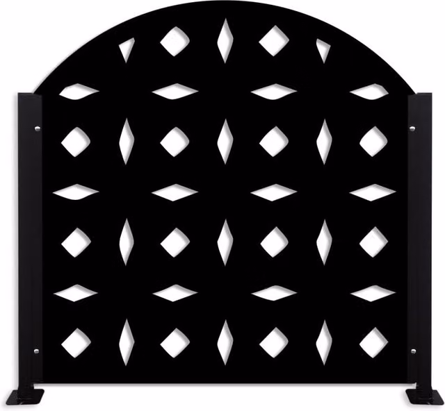 Ringhiera Signorbit in PVC nero opaco forma rettangolare L: 118 cm, H: 118 cm, P: 118 cm