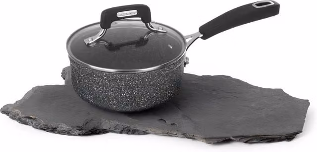 Casseruola Kasanova New Petra Dark con rivestimento antiaderente, colore nero e grigio, diametro 16 cm – 1