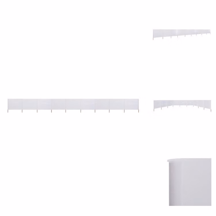 vidaXL 9 pezzi di tessuto frangivento 1200 x 160 cm bianco sabbia - Ombrelloni e parasole