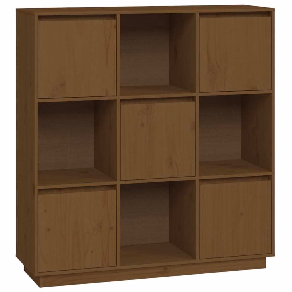 Credenza Marrone Ambrato 110,5x35x117 cm Legno Massello di Pino