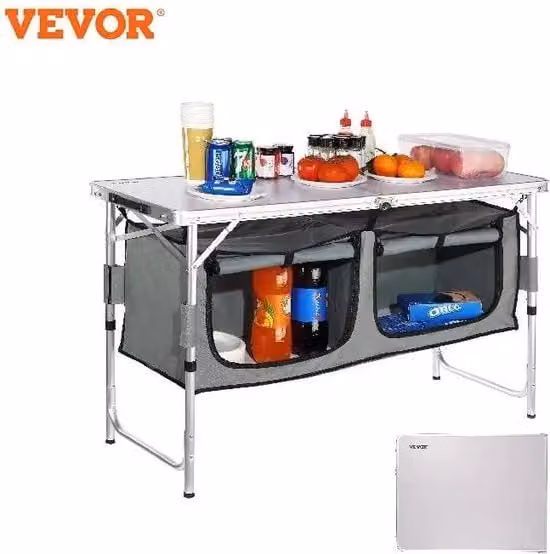 Tavolo da giardino pieghevole Vevor bianco L/P/H: 120 x 47 x 70 cm