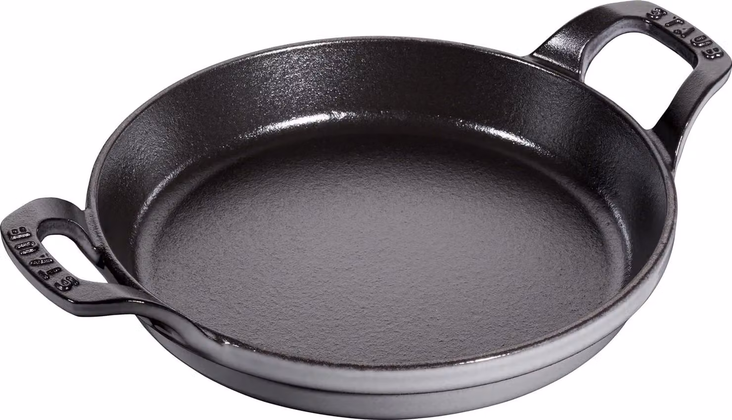 Tegame in ghisa per induzione colore grigio con maniglie , diam. 16cm