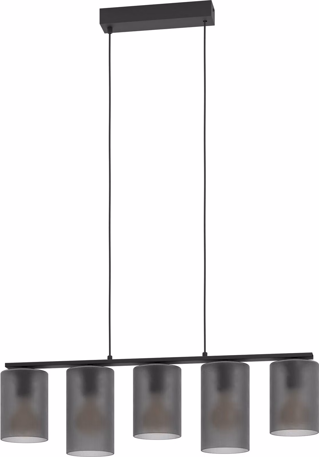 EGLO ''Colomera'' lampada a sospensione, E27, 5 luci, acciaio/vetro, grigio opaco