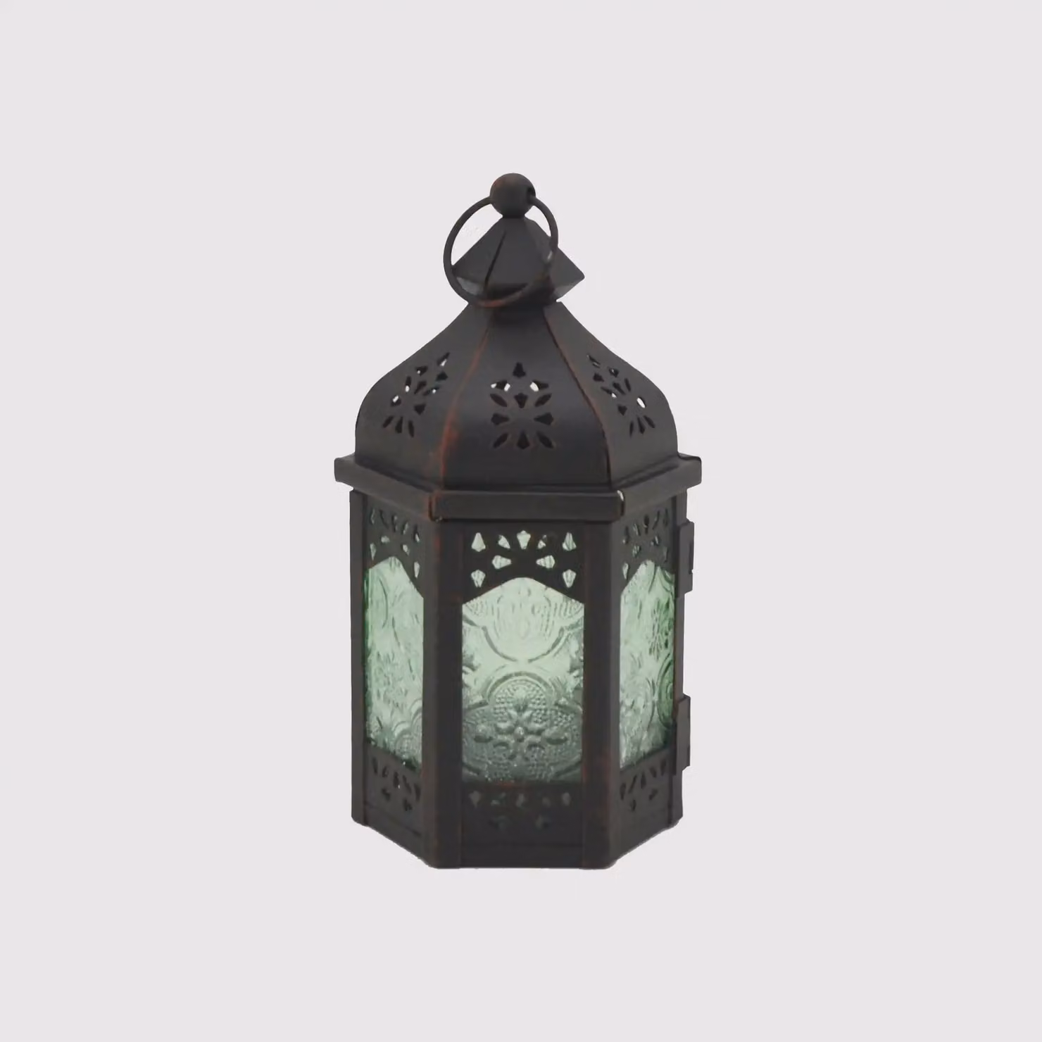 Lawsonia - Lanterna decorativa verde in stile marocchino