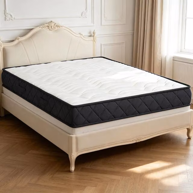 Materasso matrimoniale in memory foam 140 × 190 cm altezza 20 cm con bordi rinforzati e base antiscivolo