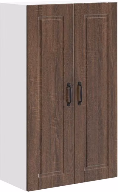 Armadio da cucina moderno a parete con ripiani 60 x 31 x 100 cm in legno multistrato rovere marrone 02_0054482