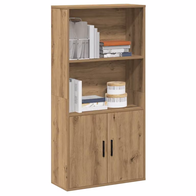 Libreria moderna vidaXL in MDF color marrone con pannello posteriore, L 60 cm x P 24 cm x H 120 cm