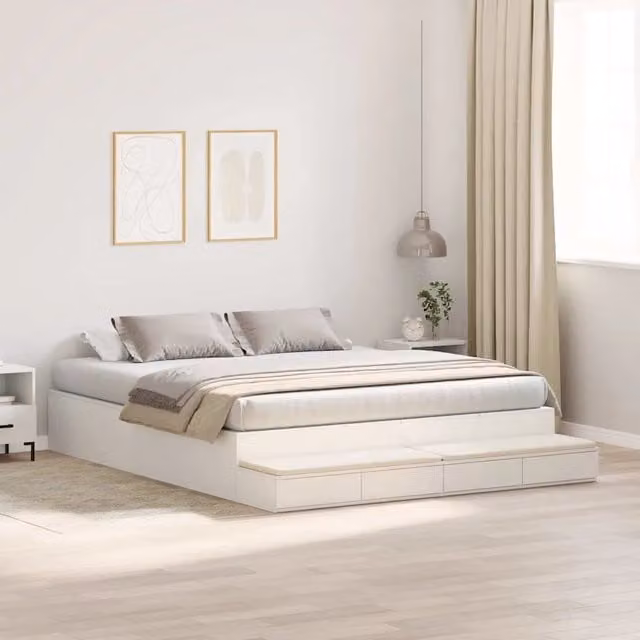 Struttura letto con contenitore con cassetto Bianco 200 cm 3335621
