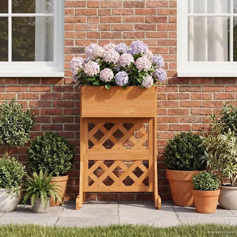 vidaXL Trellis da Giardino Verticale in Legno Arancione L/P/H: 48 x 30 x 70,5 cm