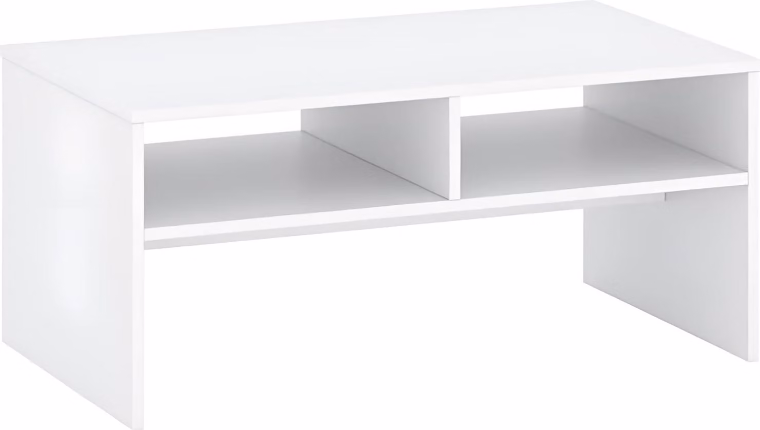 Tavolino Casa Dolce VERNOVA, 90x51x41 cm, bianco, ripiano sotto il piano del tavolo
