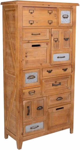 Cassettiera in legno 80x37x155h cm