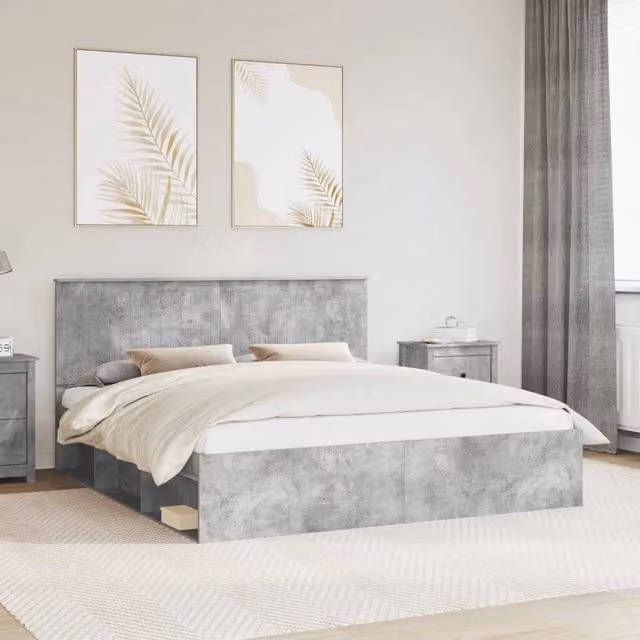 Struttura del letto Grigio Cemento 180 x 200 cm Pino massello 3410977