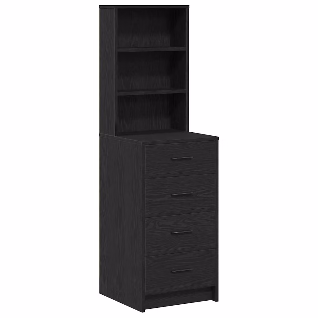 Credenza Buffet Armadio da Cucina vidaXL in Legno Multistrato Nero L/P/H: 40 x 41 x 135 cm