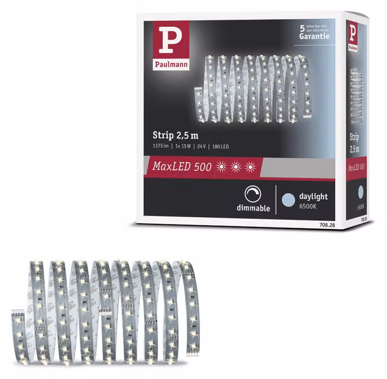 Paulmann MaxLED 500: Striscia LED, luce bianca diurna, confezione singola