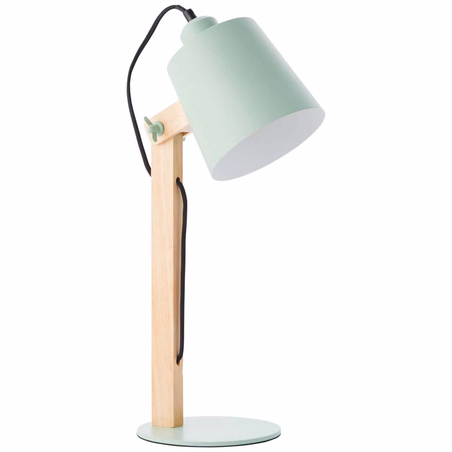 Lampada BRILLIANT Lampada da tavolo orientabile verde opaco | 1x A60, E27, 30W, adatta a lampade standard (non incluse) | Con interruttore a cavo intermedio