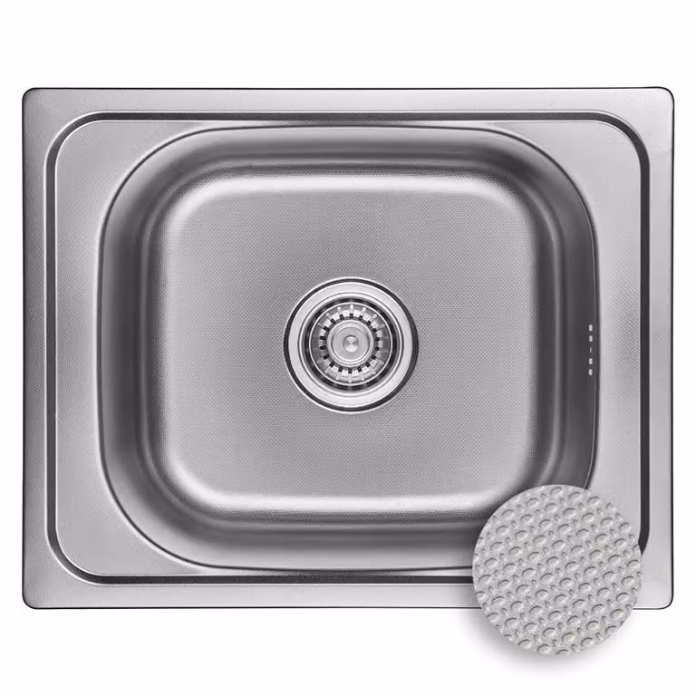 Lavello in acciaio inox Lavello da incasso 1 vasca Lavello Unità di lavaggio Lavabo