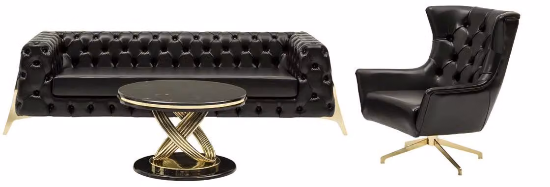 Stylisch Sofagarniturset Dreisitzer Polster Couchtisch Relax Sitzgruppe 3+1