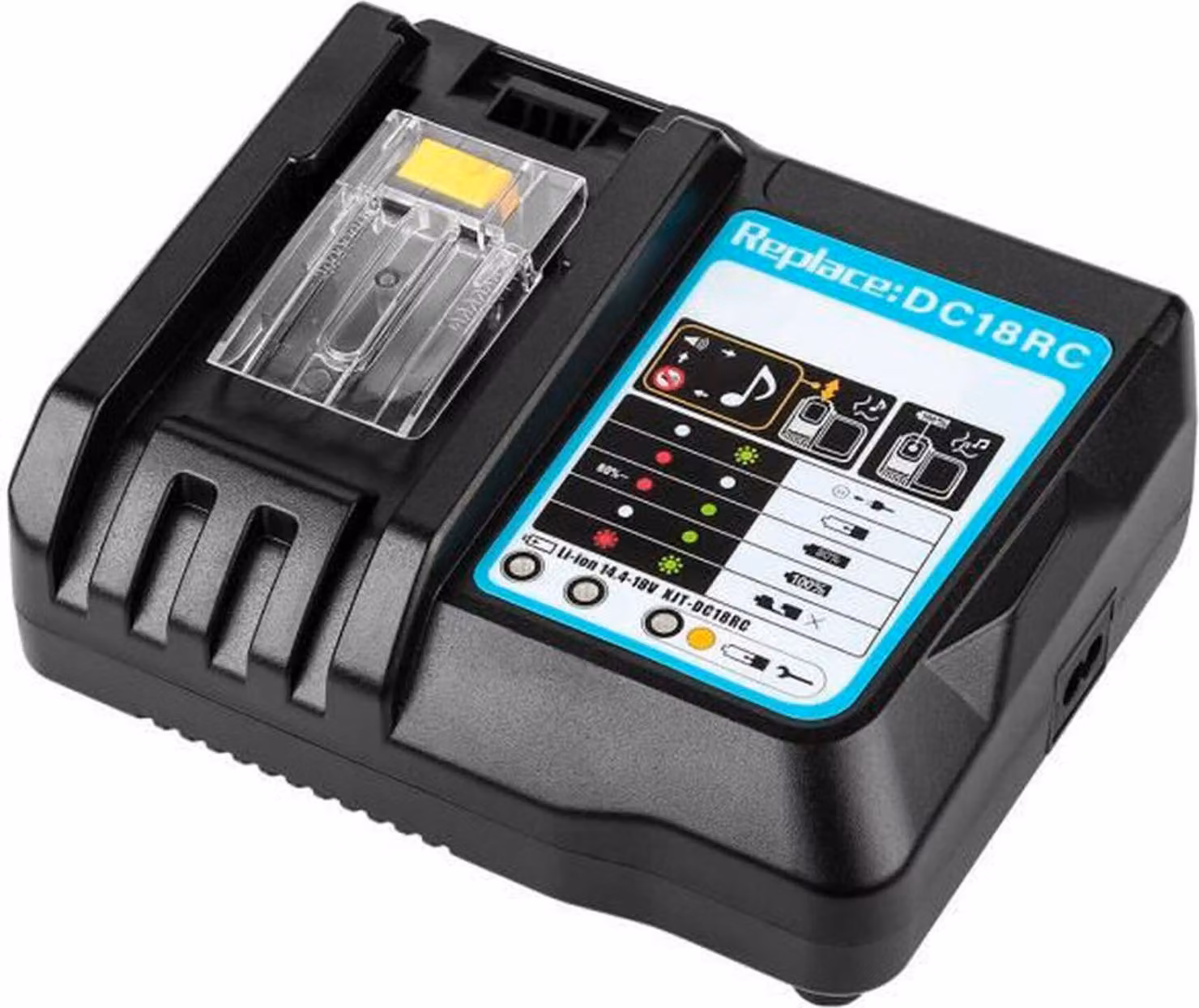 Caricabatteria DC18RC per Makita BL1850 BL1815 BL1815N BL1820 BL1820B BL1830 BL1830B BL1835 BL1840 BL1840B BL1845 BL1850B BL1860 BL1860B LXT400