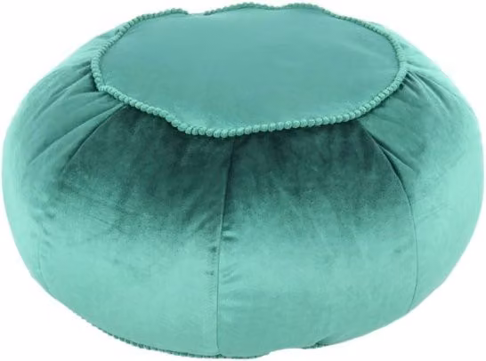 Pouf Rotondo Taj Mahal in Velluto Verde