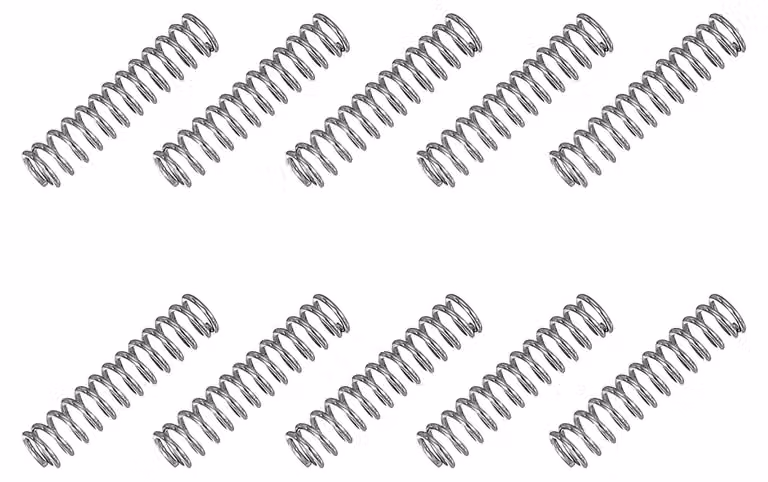 Molla a compressione, diametro esterno 3,5 mm, diametro filo 0,5 mm, lunghezza 15 mm, confezione da 10 pezzi