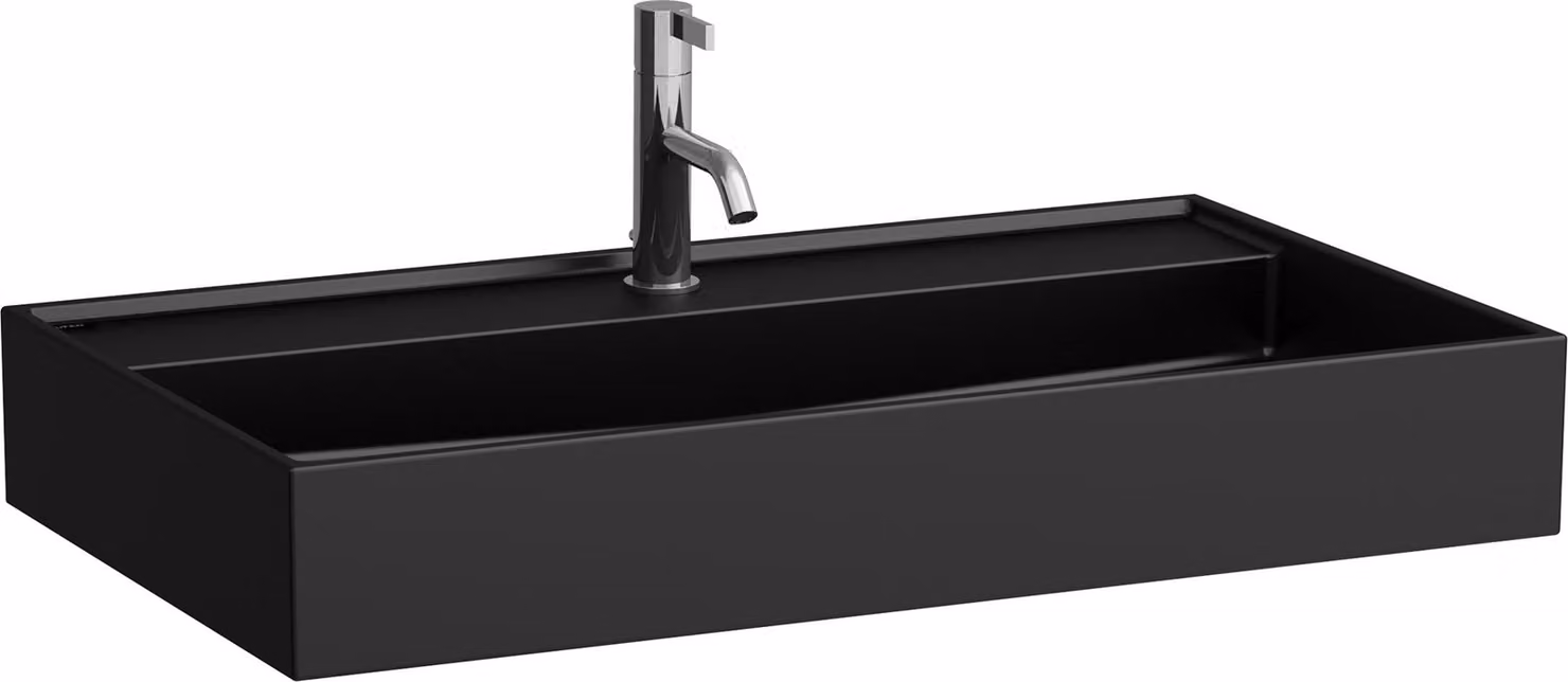 LAUFEN Kartell lavabo à encastrer, 1 trou pour robinet, avec trop-plein, 800x460mm, H8103367161041, H8103367161041
