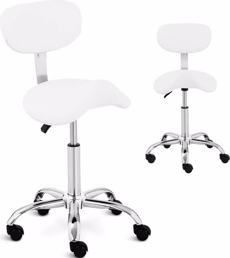 Expondo physa Sedia a sella - 500 - 700 mm - 150 kg - Bianco
