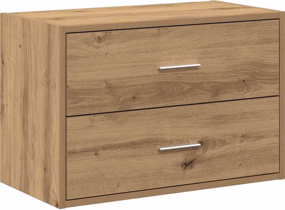 Armadio con 2 Cassetti Rovere Artigianale 60x31x40cm Truciolato