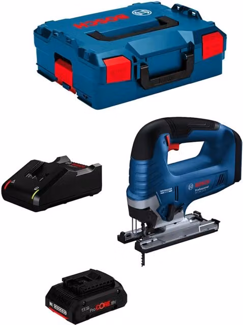 Seghetto Alternativo Bosch GST 18V-125 B con Batteria ProCORE 4,0 Ah e Caricatore GAL 18V-40 in L-Boxx 136