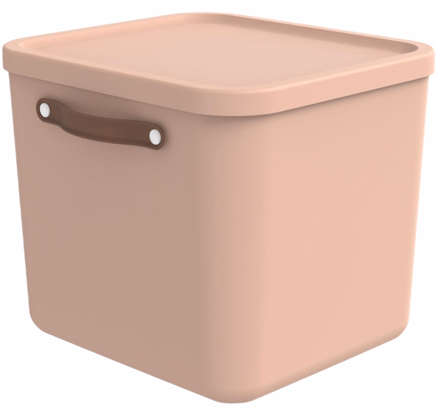 Contenitore di stoccaggio Rotho Maloja con coperchio, capacità 40 litri, grande, impilabile, colore rosa
