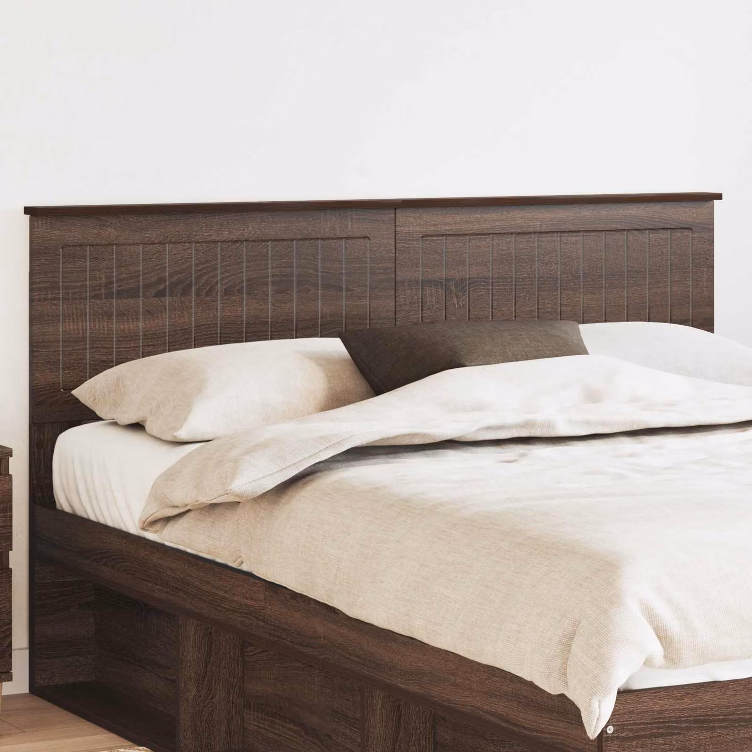 Testiera per letto moderna vidaXL in legno ingegnerizzato color rovere marrone