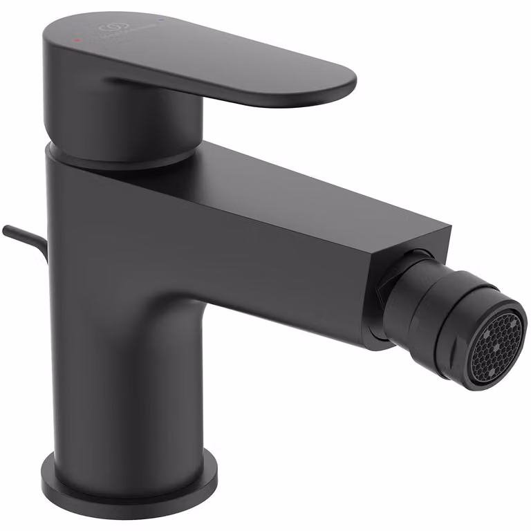Rubinetto per bidet Cerafine O, colore nero opaco, monoblocco, montaggio a incasso, portata 5 l/min