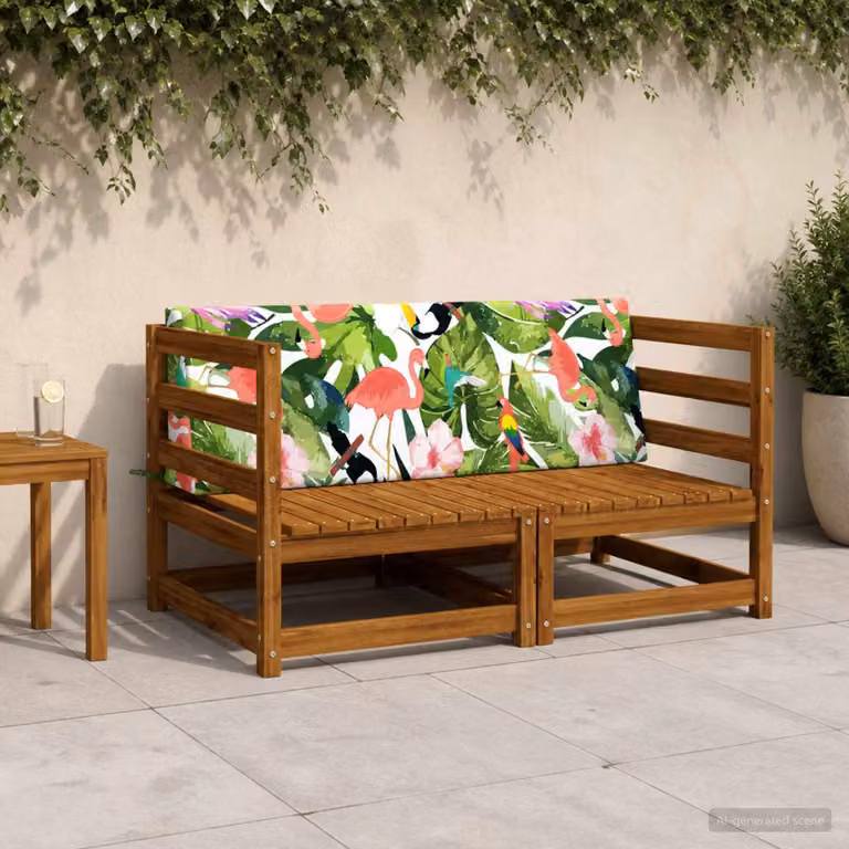 vidaXL Cuscino schienale SOEST multicolore in poliestere con fodera lavabile e resistente ai raggi UV L: 120 cm, H: 20 cm, P: 20 cm