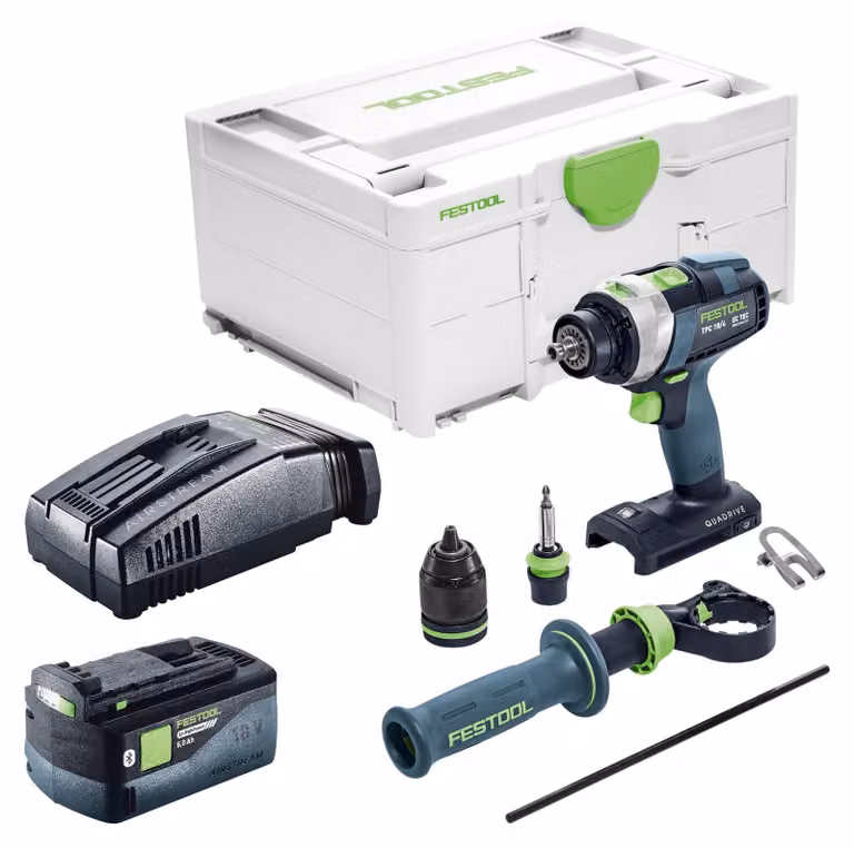 Trapano avvitatore a percussione a batteria Festool TPC 18/4-Basic 18 V 75 Nm + 1x batteria 5,0 Ah + caricabatterie rapido + Systainer