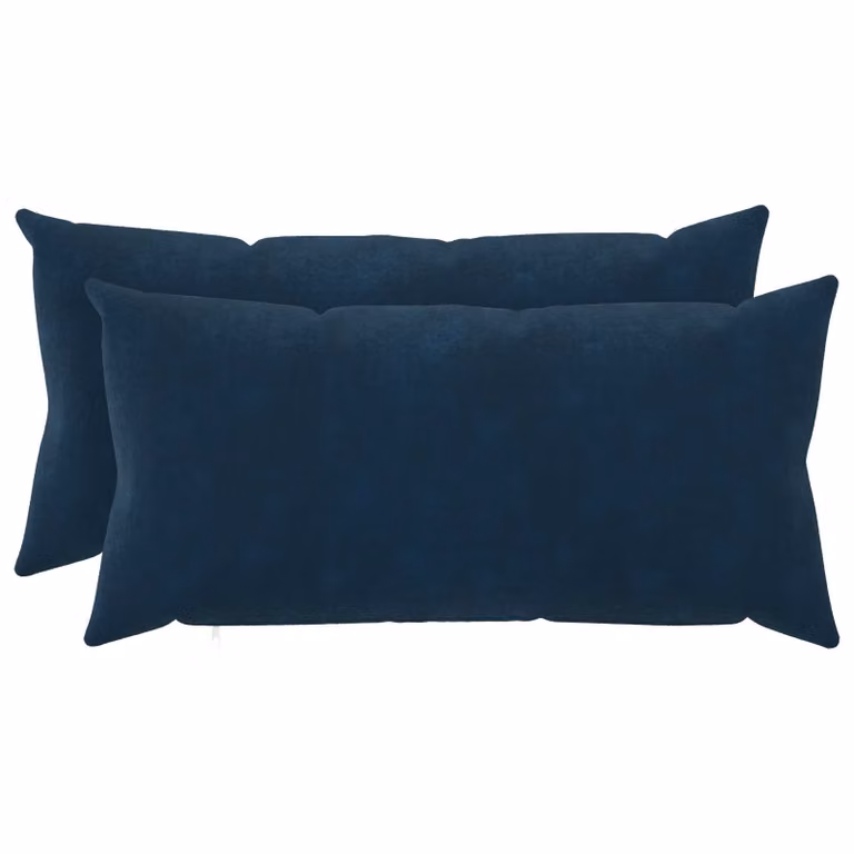 Set di 2 federe vidaXL HEERLEN blu in microfibra, L 40 cm x P 80 cm