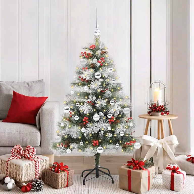 Maison Exclusive - Albero di Natale artificiale, verde e bianco, 150 cm